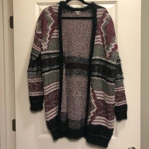 Fluffy Urban Outfitters Cardigan with Aztec Design